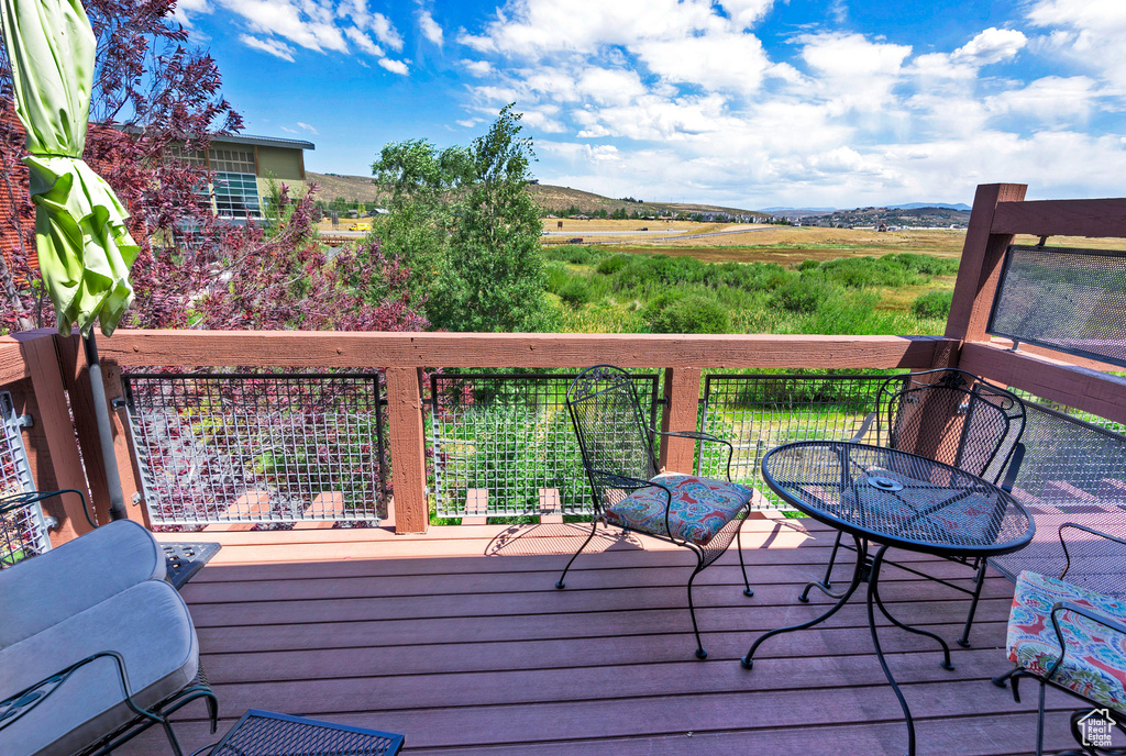 View of wooden deck