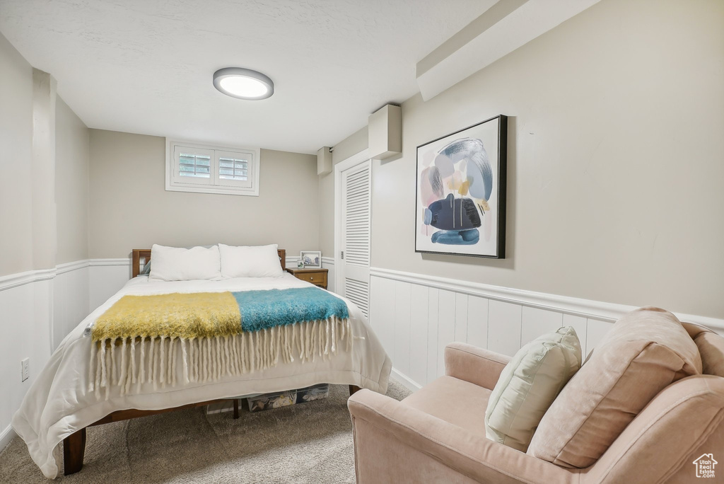 View of carpeted bedroom