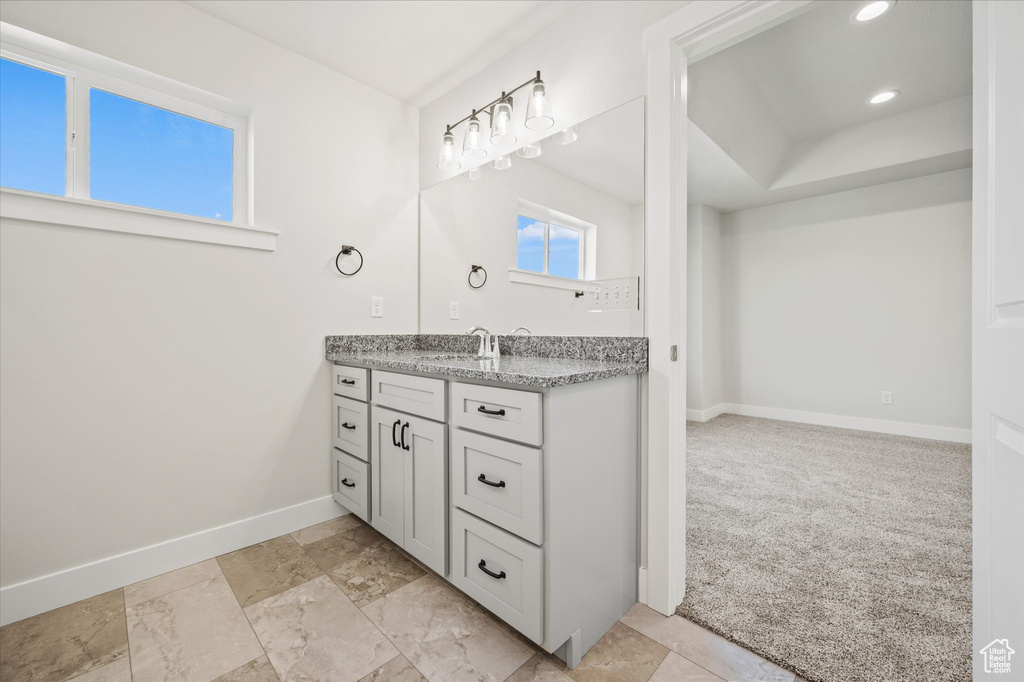 Bathroom featuring vanity