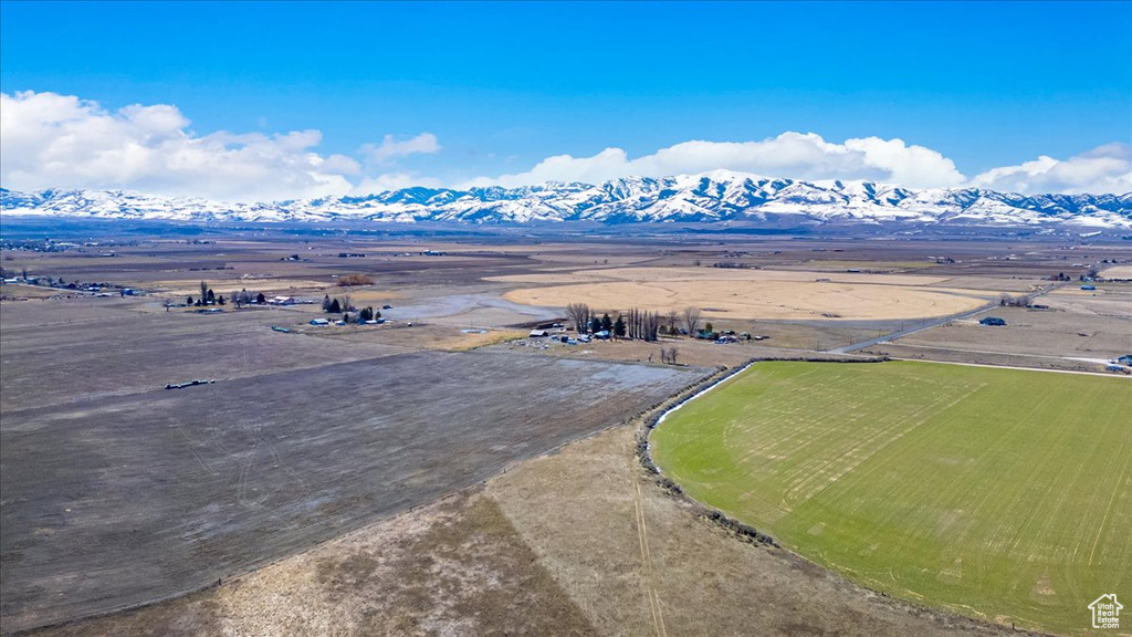 Bird's eye view featuring a mountain view and a rural view