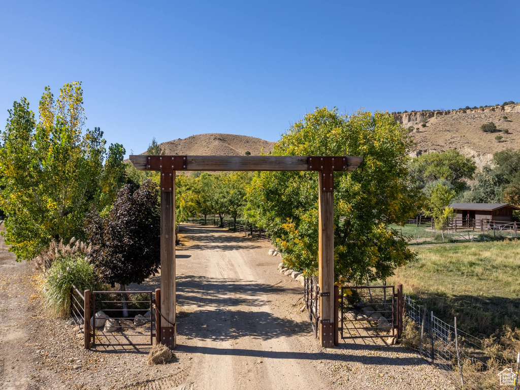 View of property's community featuring a mountain view and a rural view