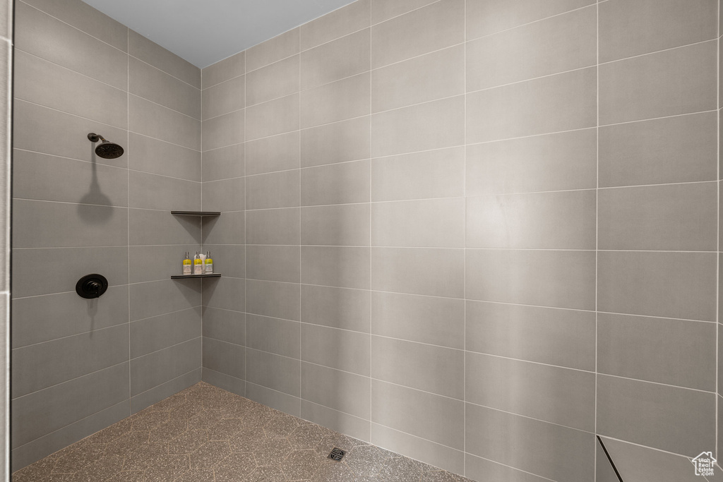 Bathroom with tiled shower