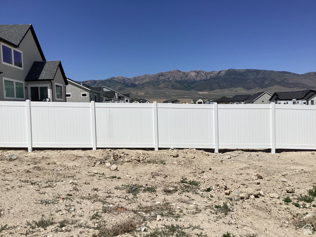 View of yard featuring a mountain view and a residential view