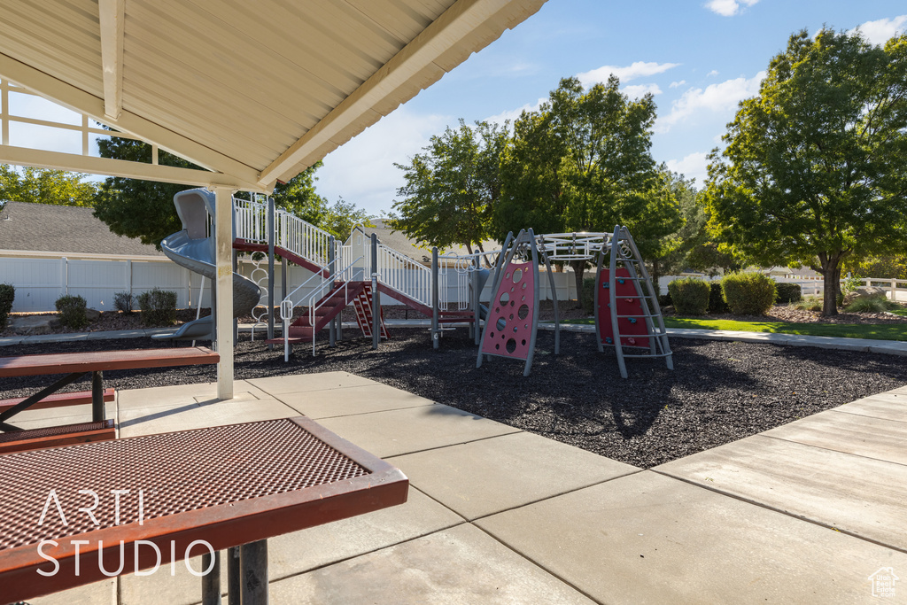 View of jungle gym