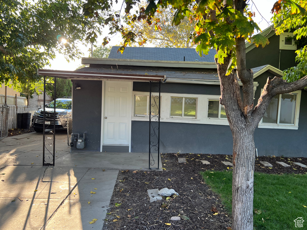 View of rear view of property