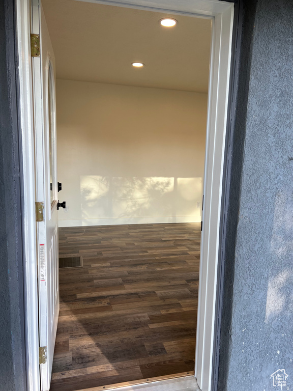 Interior space with a balcony