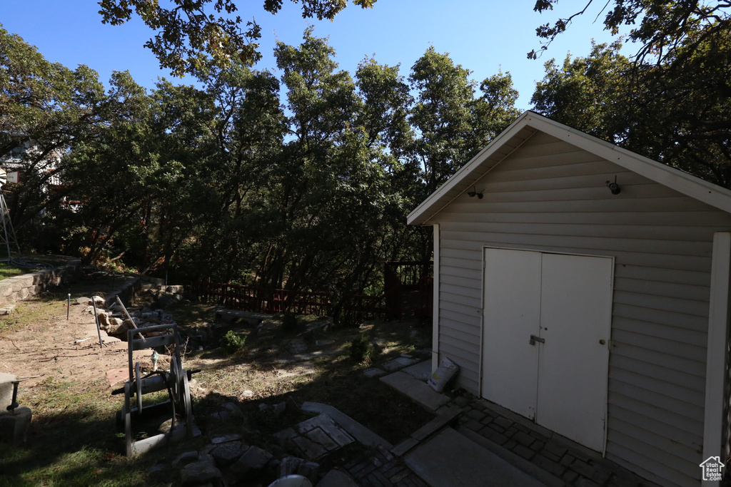 View of outbuilding