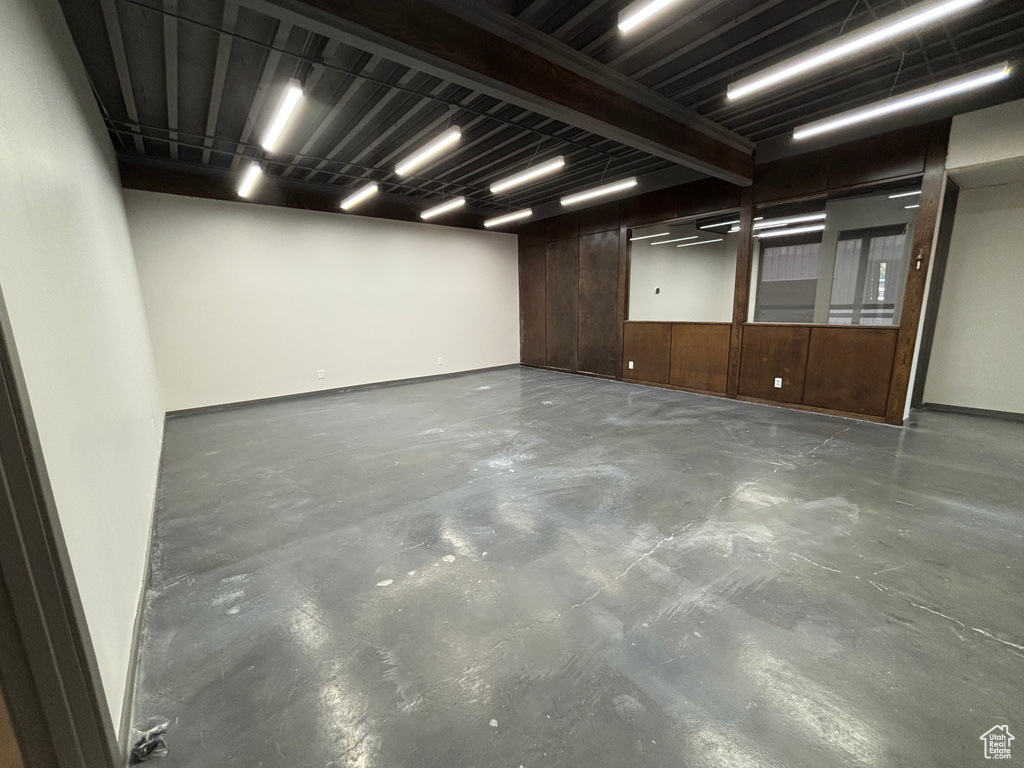 Spare room with concrete floors