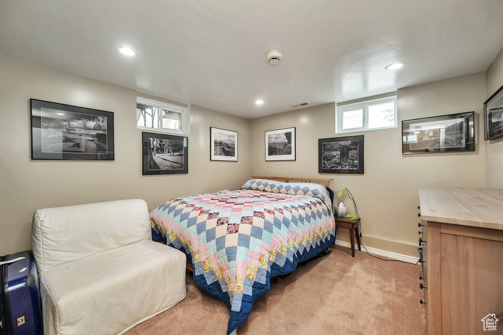 View of carpeted bedroom