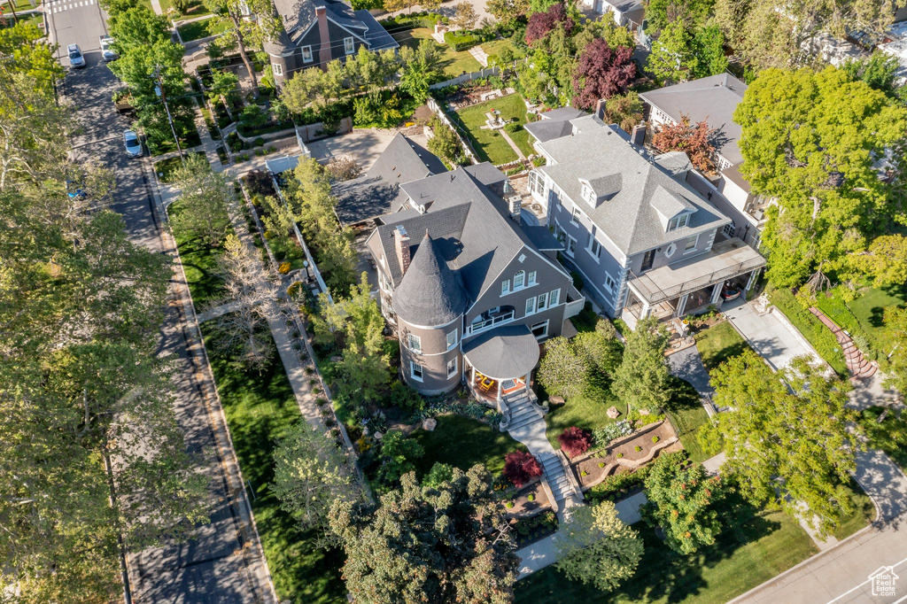 Birds eye view of property