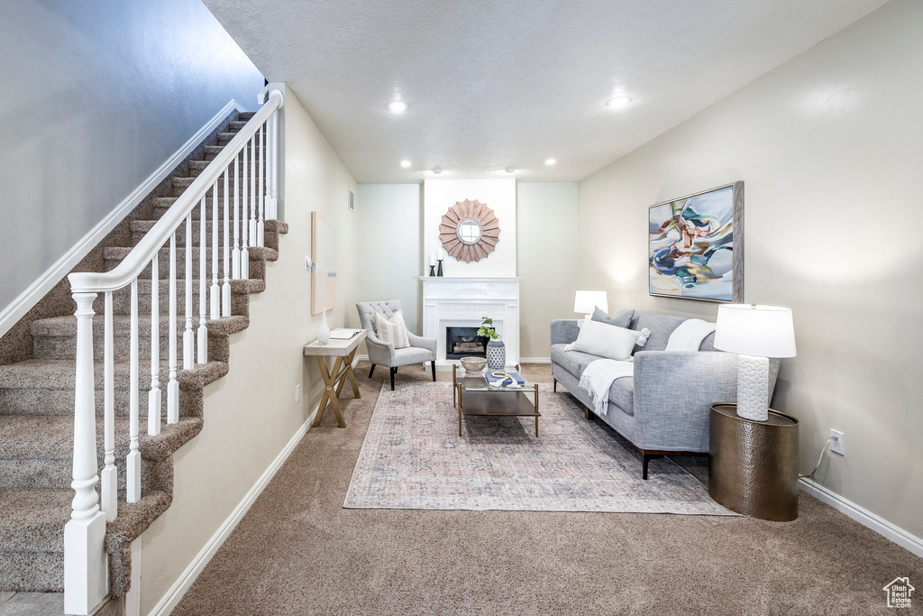 View of carpeted living room