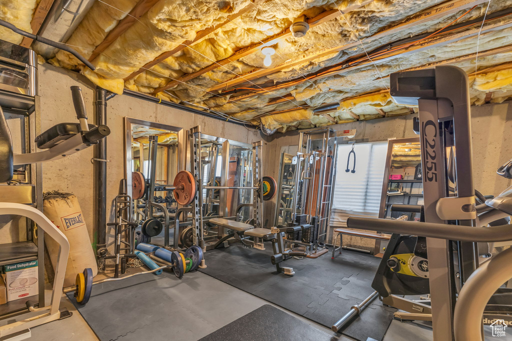 Exercise area with a wealth of natural light