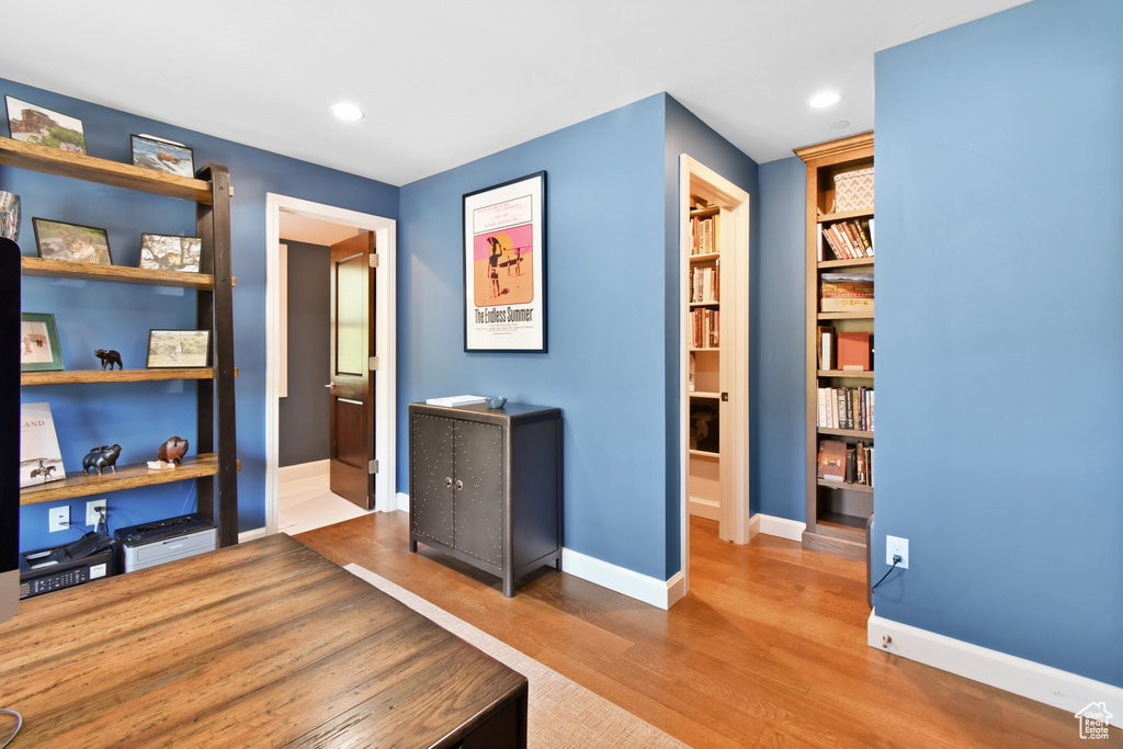 Interior space featuring hardwood / wood-style flooring