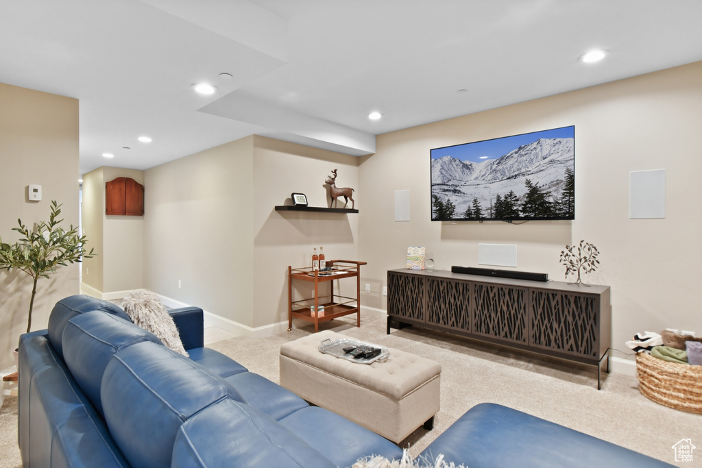 View of carpeted living room