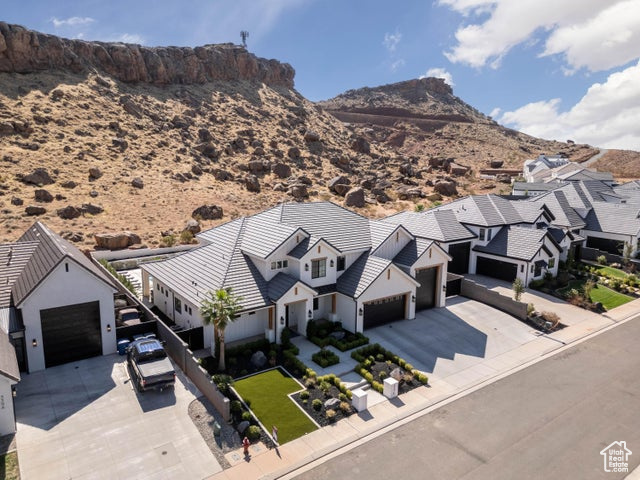 Exterior space featuring a mountain view