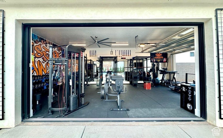 View of workout area