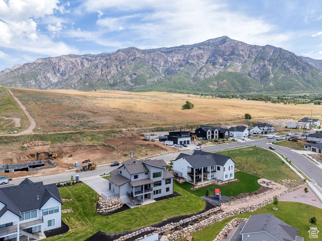 Mountain view with nearby suburban area