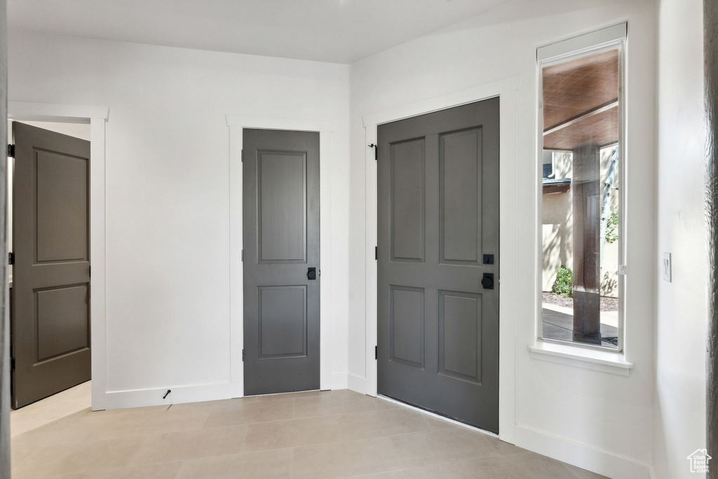 View of tiled entrance foyer