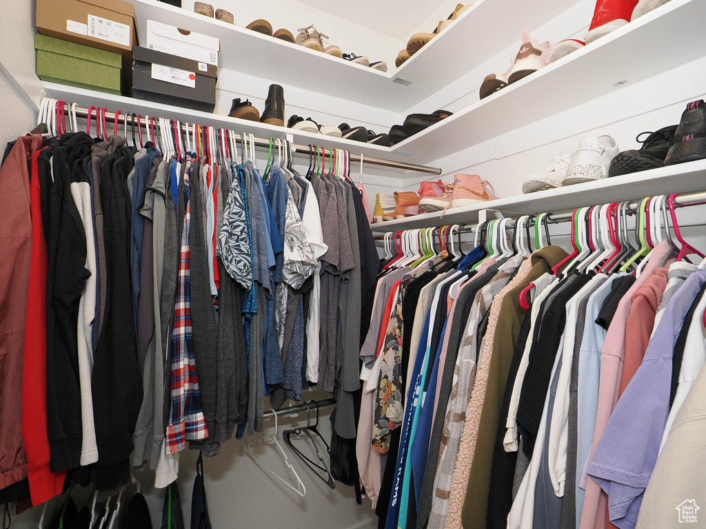 View of spacious closet