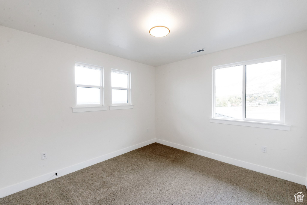 Carpeted spare room with plenty of natural light