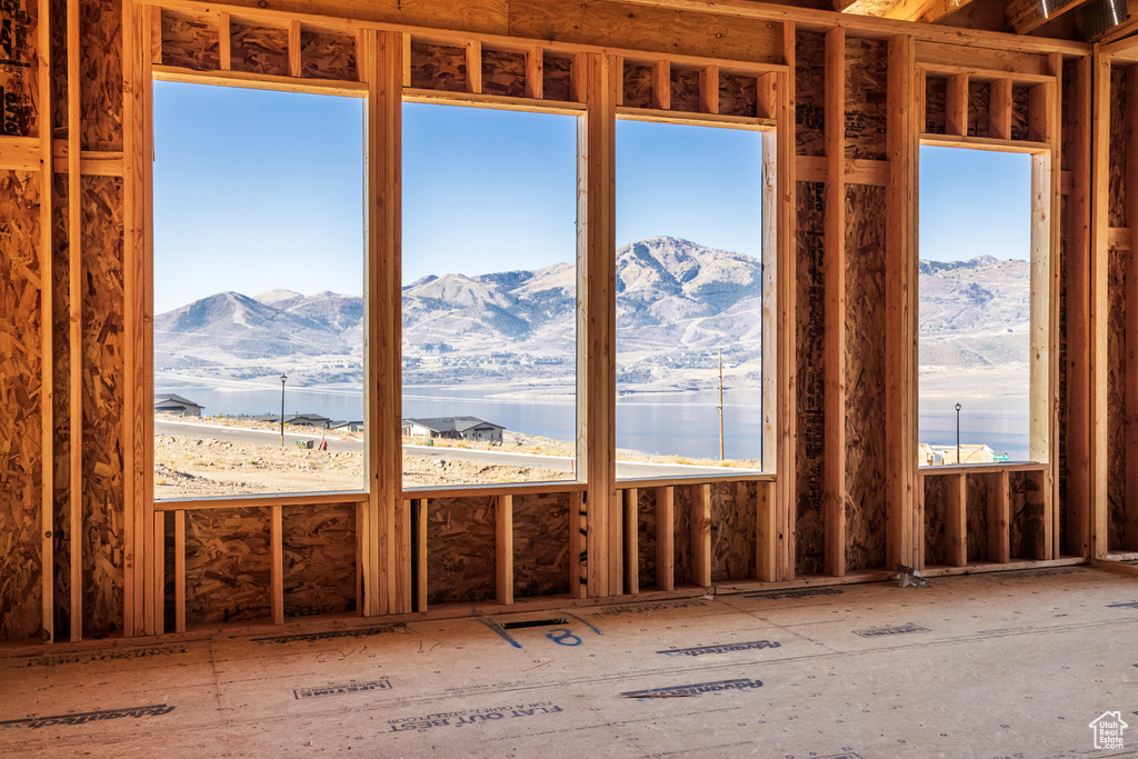 Misc room with a mountain view