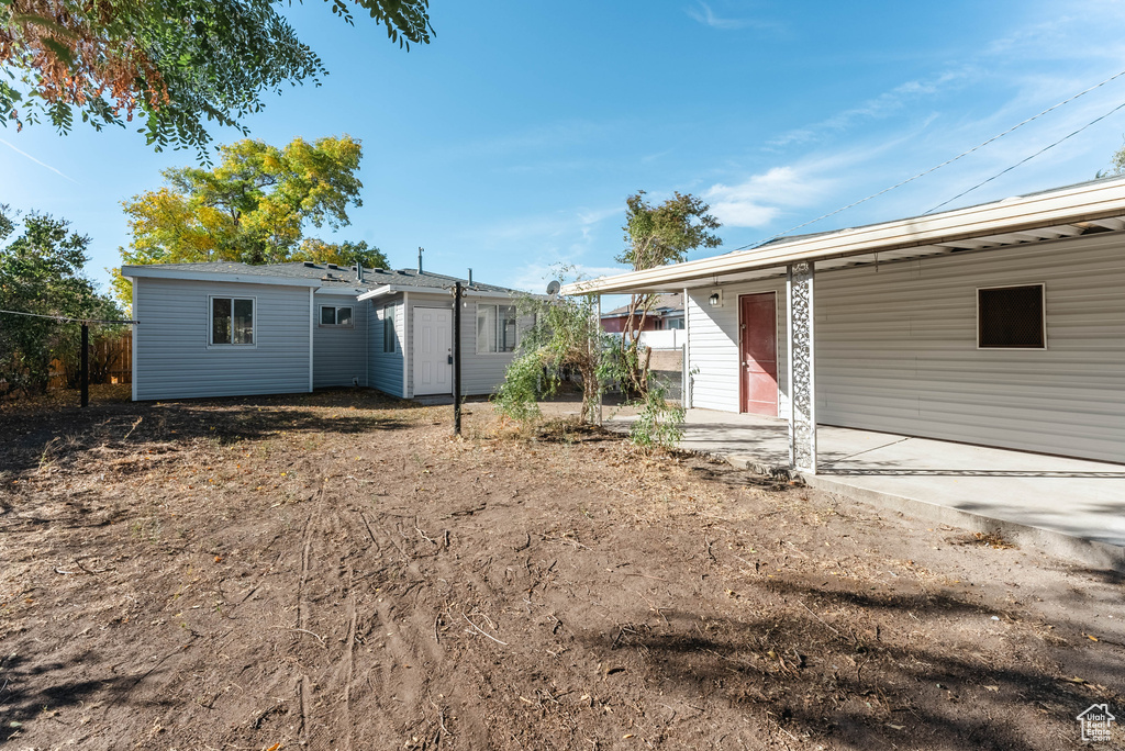 Back of property featuring a patio