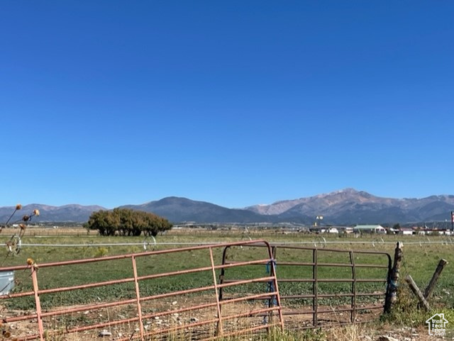 Mountain view featuring a rural view