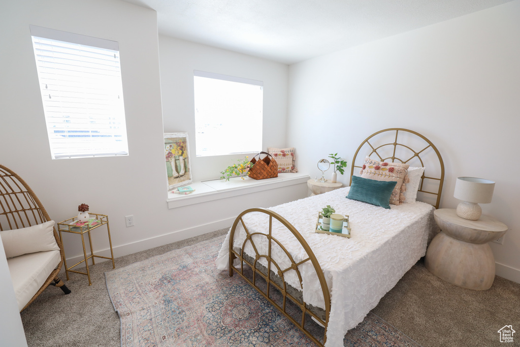 View of carpeted bedroom