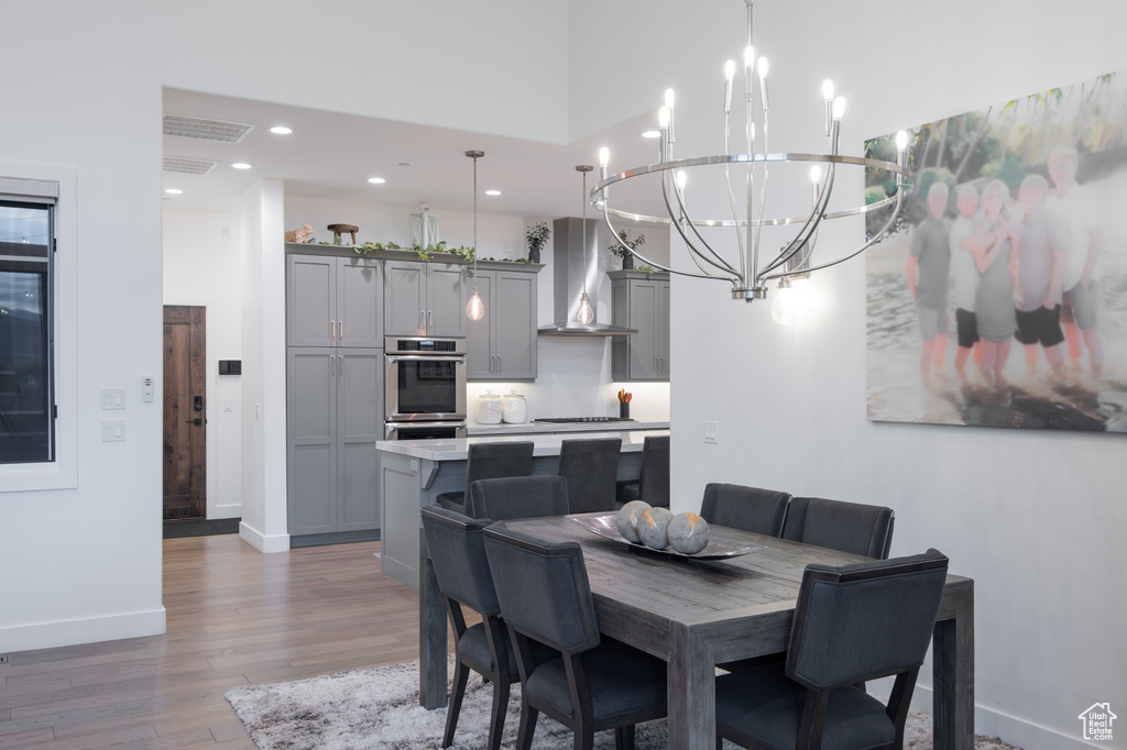 Dining room featuring light hardwood / wood-style floors