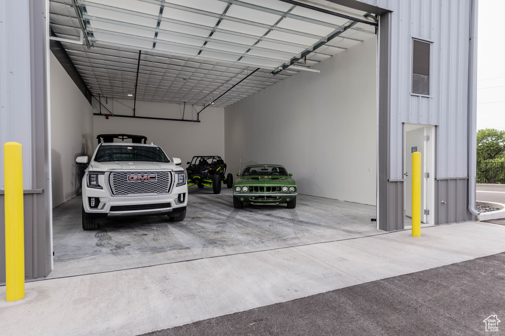 Garage with a carport