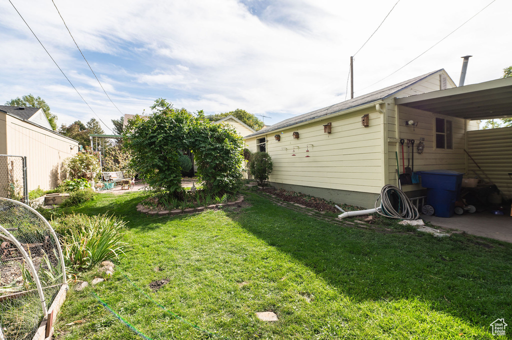 View of yard featuring a patio area