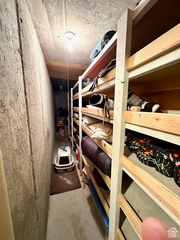 View of storage room