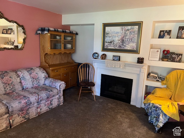 View of carpeted living room