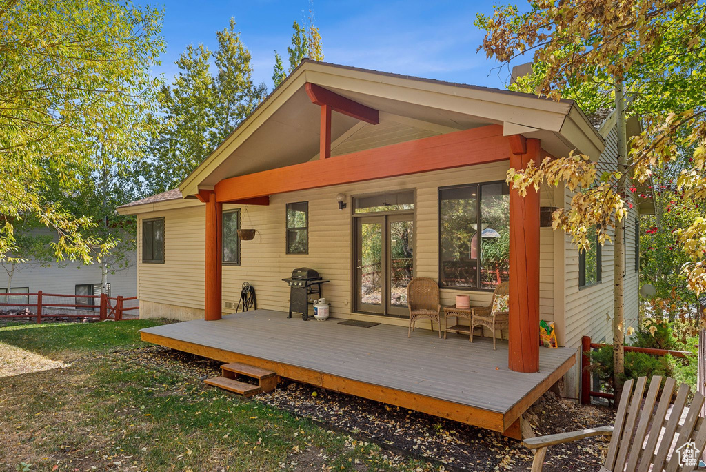 View of rear view of property