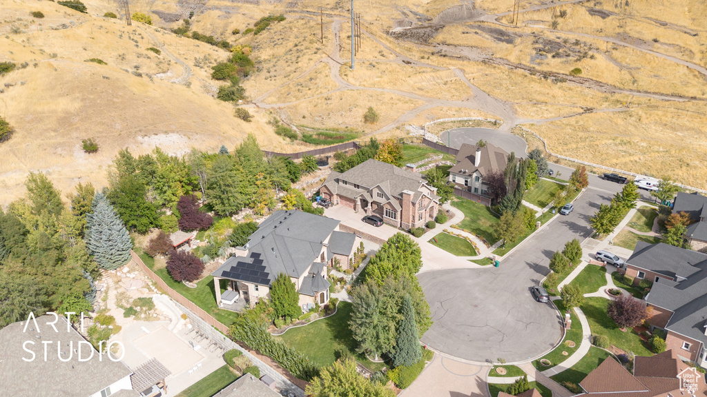 Birds eye view of property