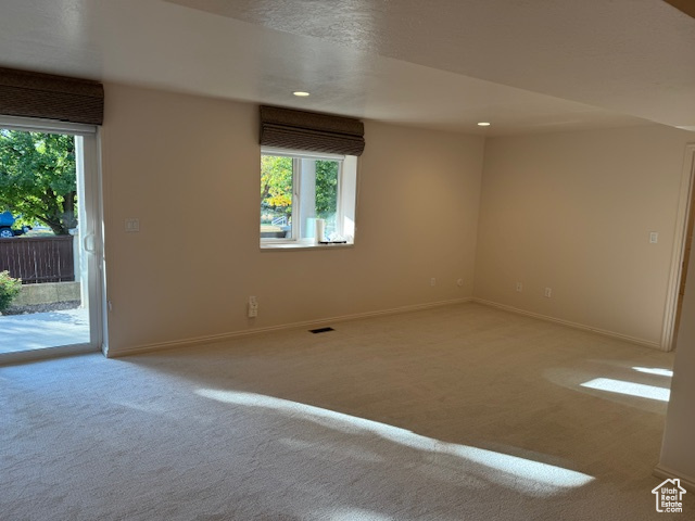 Spare room with light carpet