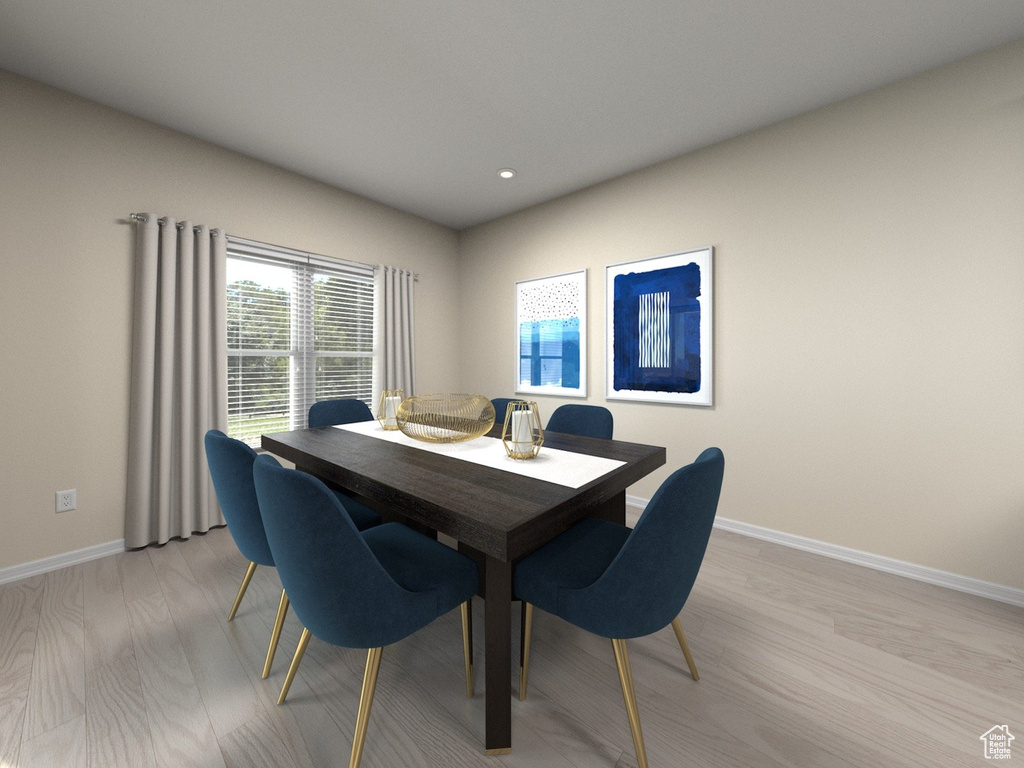 Dining room featuring light hardwood / wood-style floors