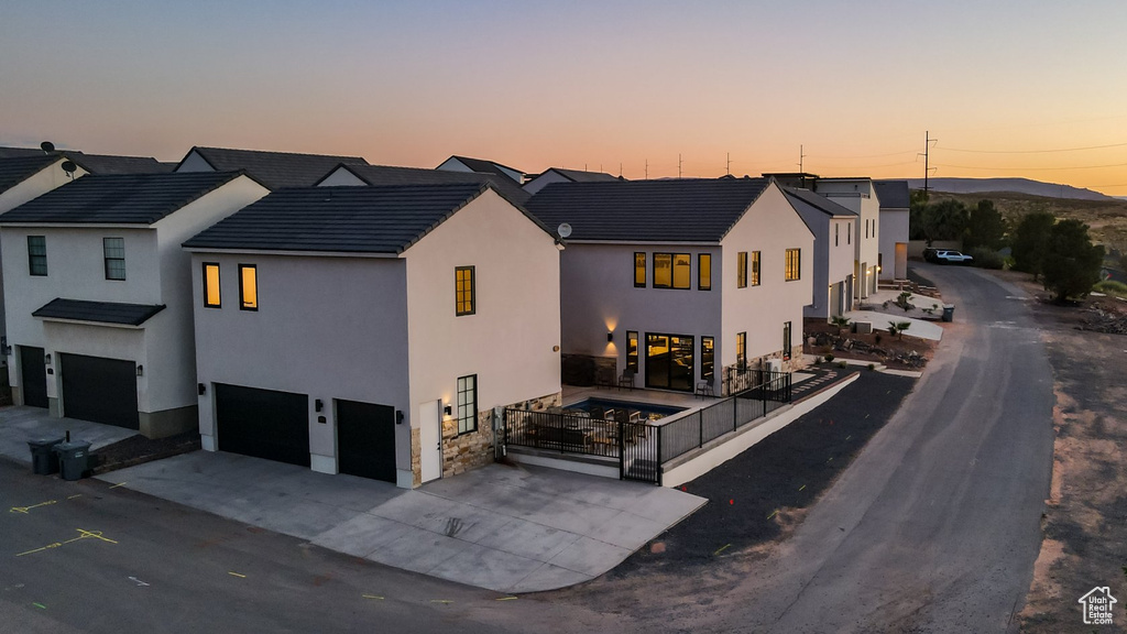 View of front of house featuring a garage