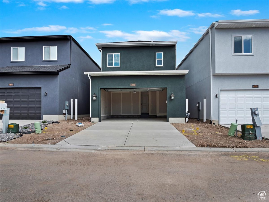 Front facade featuring a garage