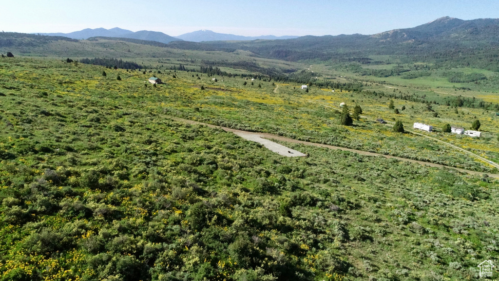 Mountain view with rural landscape