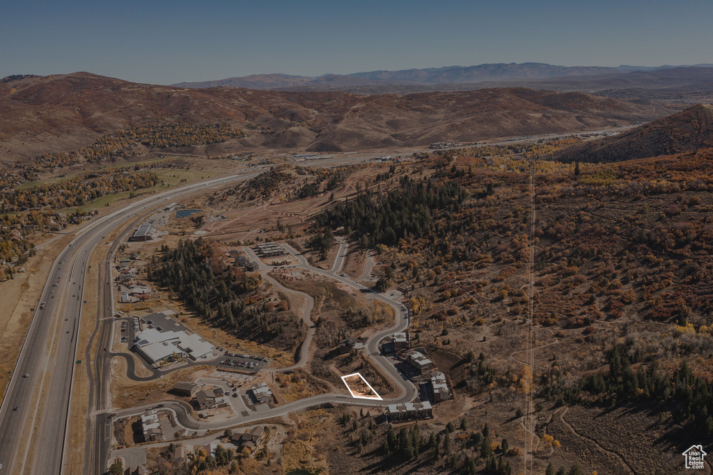 Bird's eye view featuring a mountain view