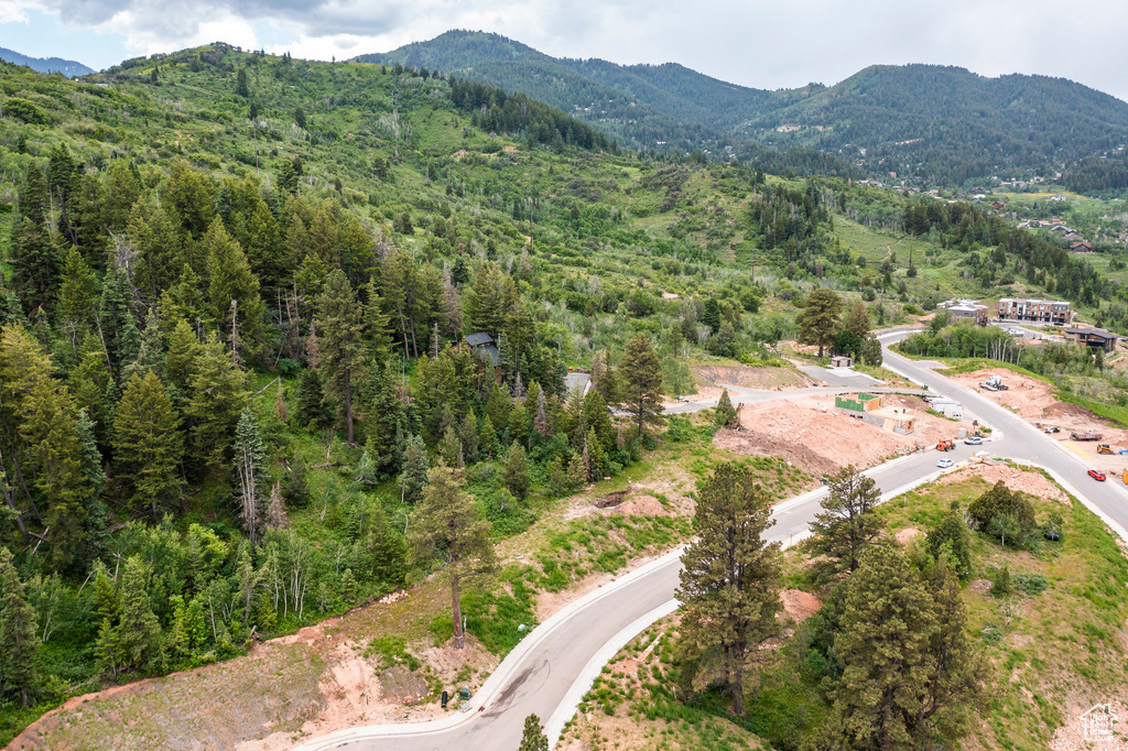 Bird's eye view featuring a mountain view