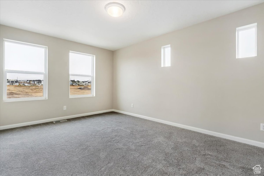 Carpeted spare room with plenty of natural light