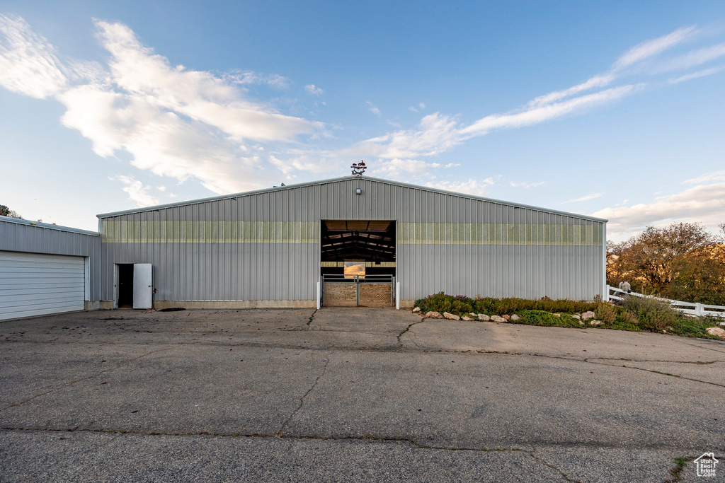 View of pole building