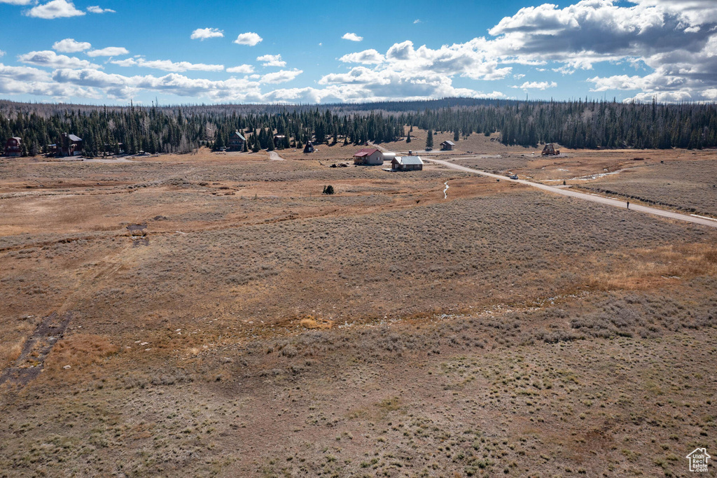 Aerial view featuring a rural view