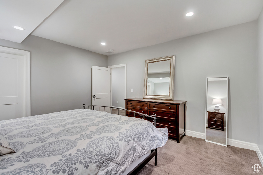 View of carpeted bedroom