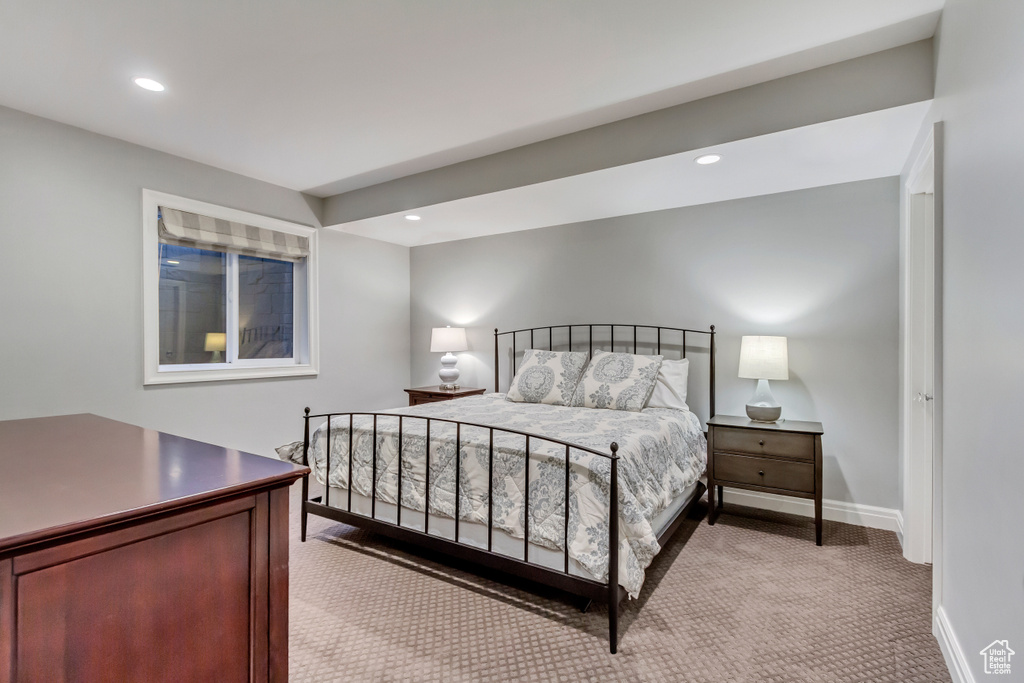 View of carpeted bedroom