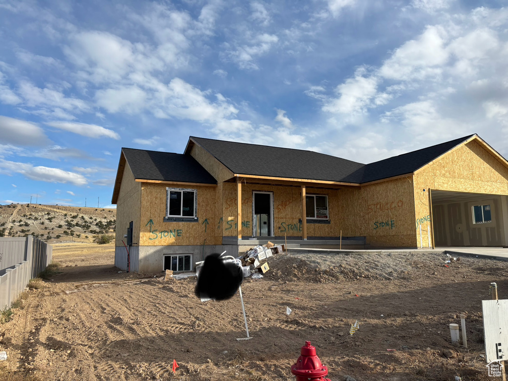 View of property in mid-construction