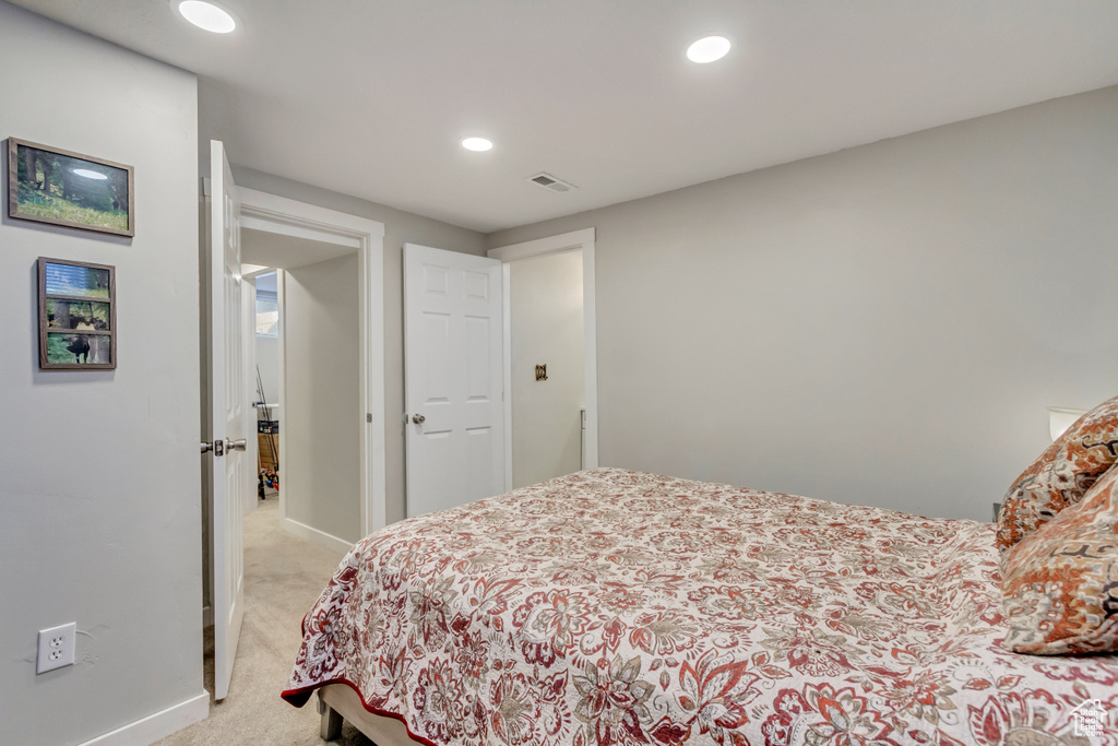 View of carpeted bedroom