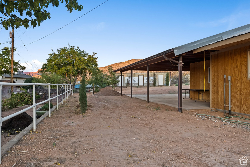 View of yard with a patio area